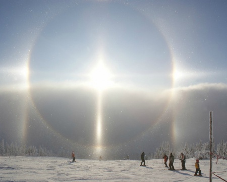 Солнечное гало 1 и 2 января наблюдали жители Перми